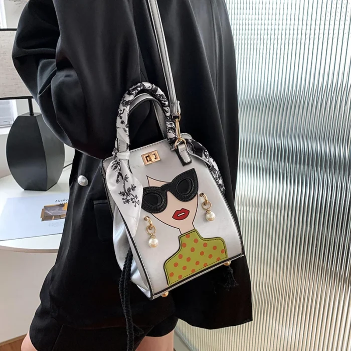 2023 Luxury Brand Hand Bags for Women High Quality PU Shoulder Bag Fashion Glasses Beauty Crossbody Bag Cute Purses and Handbags