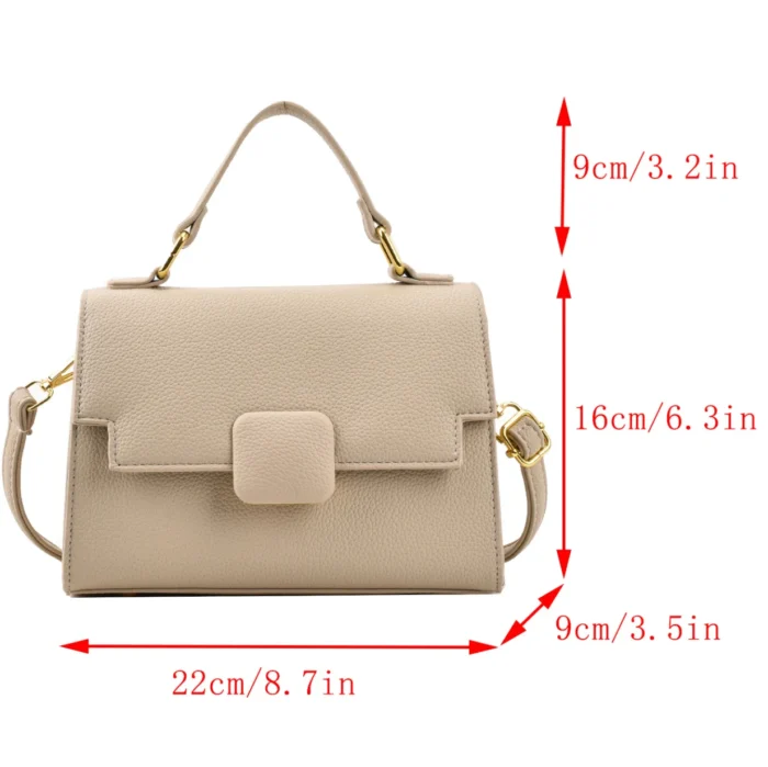 6 Colors Crossbody Bag For Women 2023 Small Handbag PU Leather Hand Bag Ladies Designer Clutch Solid Flap Purse Square Small Bag - Image 6