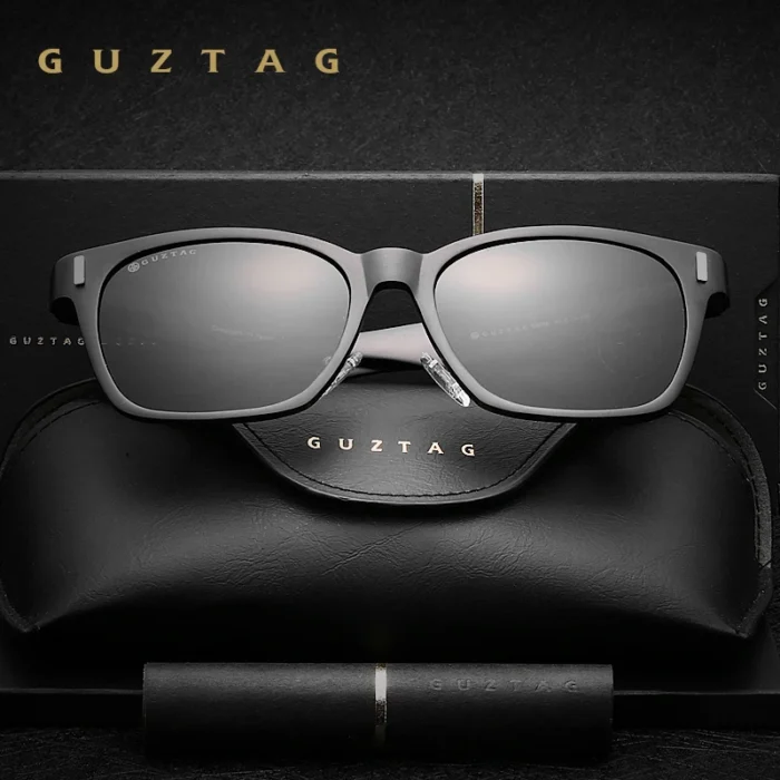 GUZTAG SUNGLASSES Aluminum Square Men/Women Polarized Mirror UV400 Sun Glasses Eyewear Sunglasses For Men oculos de sol G9260 - Image 5